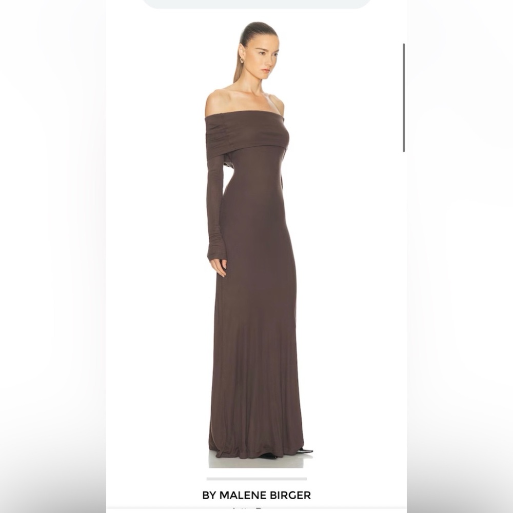 NWT By Malene Birger Wrapped Ribbed Neck Maxi Gown